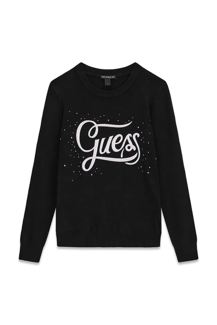 Guess Sweter dziecięcy z wiskozą czarny J6BR15.Z1349.9BY2