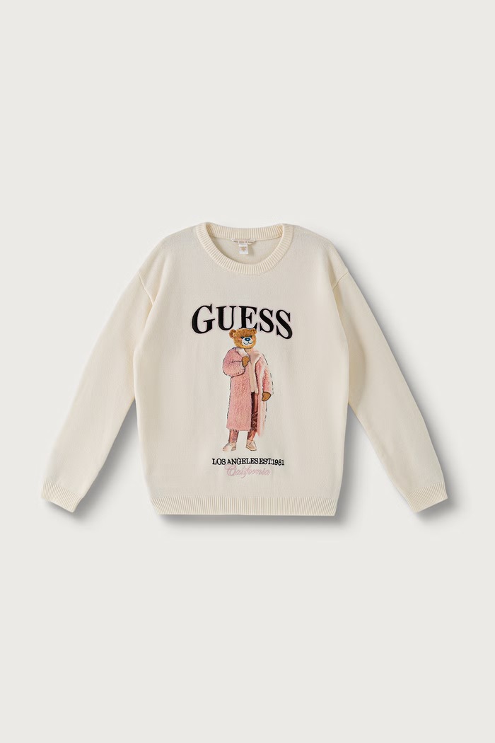 Guess Sweter dziecięcy z wiskozą beżowy J6BR05.Z1339.9BY2
