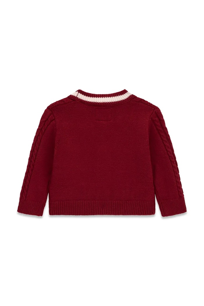 Guess Kardigan niemowlęcy A6BR01.Z1312.9BY2 bordowy AW26