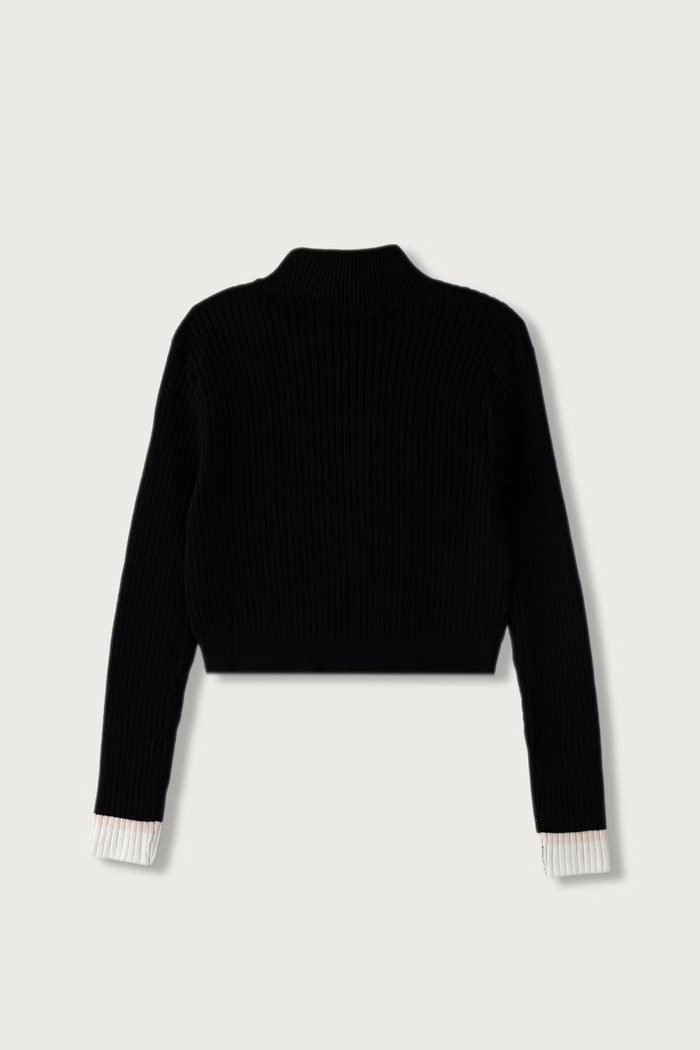Elisabetta Franchi Pulover za djecu s viskozom EFMA202.C.FL040 crna AW26