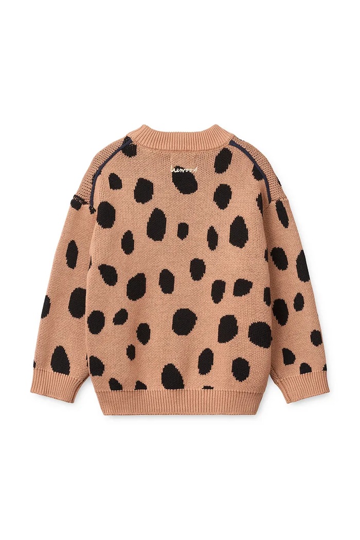 Liewood Pulover otroški bombažen Orlane Intarsia Knit Jumper LW21171.9BY2 roza AW26