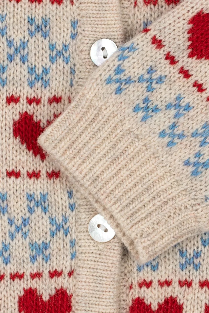 Kardigan dziecięcy z dodatkiem wełny BELOU CARDIGAN Konges Sløjd beżowy KS105906.G.9BY2
