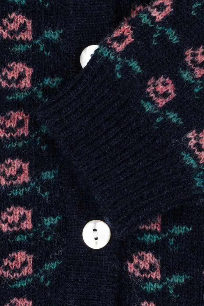 Kardigan dziecięcy z dodatkiem wełny BELOU CARDIGAN Konges Sløjd granatowy KS105906.G.9BY2