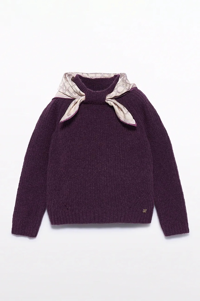 Abel&Lula pulover za djecu s dodatkom vune 5881.7.Mini.9BY2 ljubičasta AW26