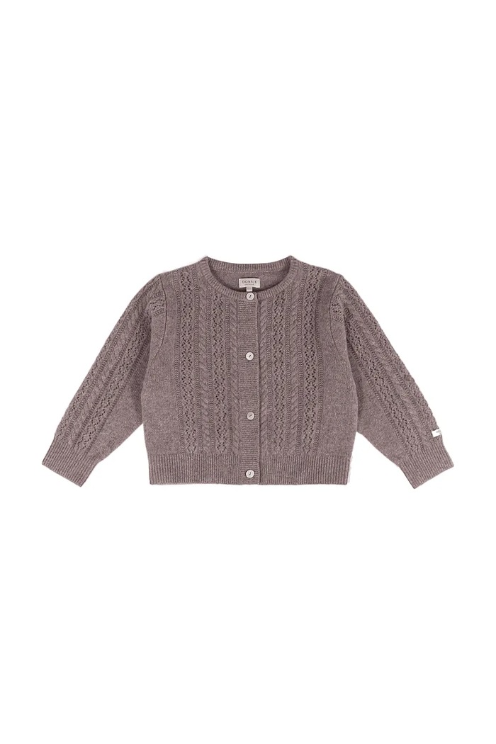 Donsje Жилетка за деца от мериносова вълна Danik Merino Wool Cardigan 4102500 кафяв AW26
