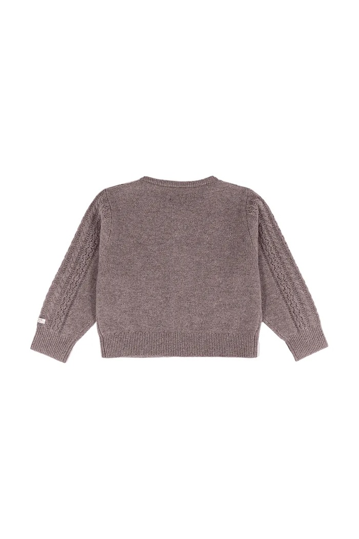 Момиче Donsje Жилетка за деца от мериносова вълна Danik Merino Wool Cardigan 4102500 кафяв