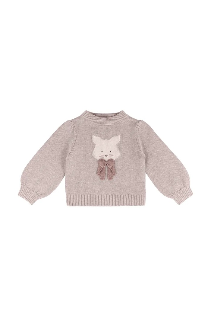 Donsje Sweter dziecięcy z wełny merino Denna Merino Wool Sweater Cat 4090702.74.92 różowy AW26