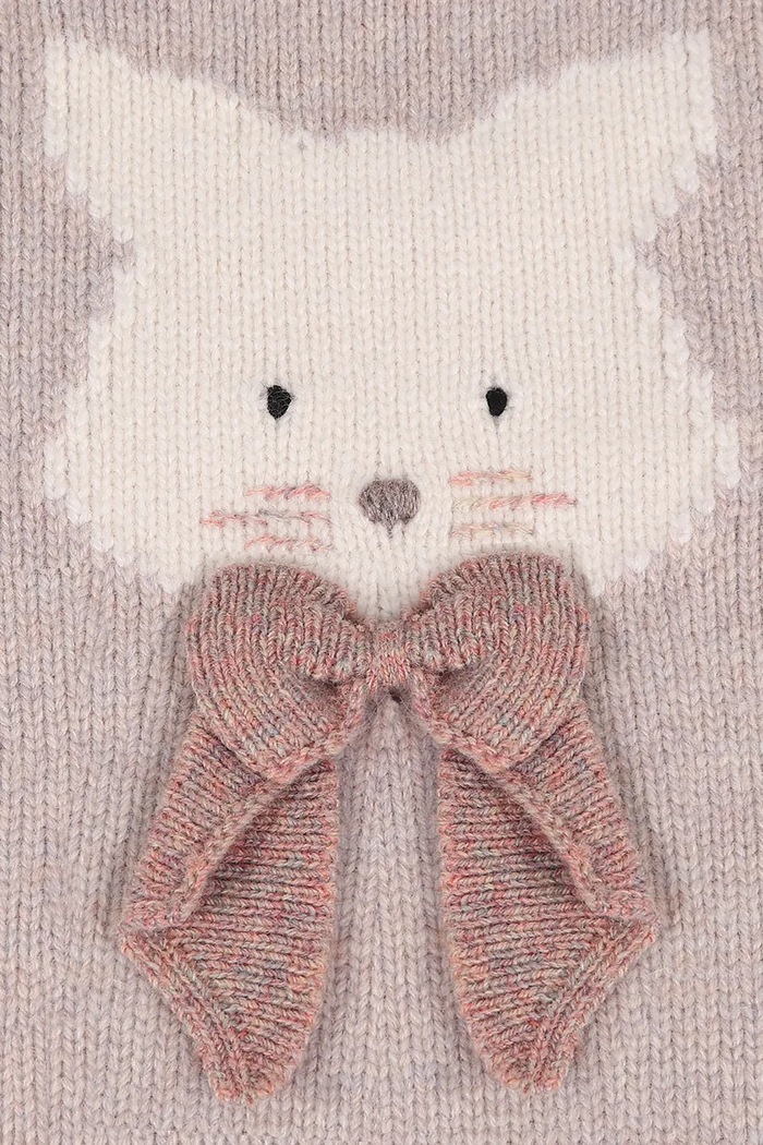 Sweter dziecięcy z wełny merino Denna Merino Wool Sweater Cat Donsje 4090702.74.92 różowy