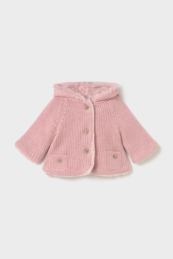 Mayoral Newborn ζακέτα βρεφική με βαμβάκι ροζ 2302.2N.Newborn.9BY2