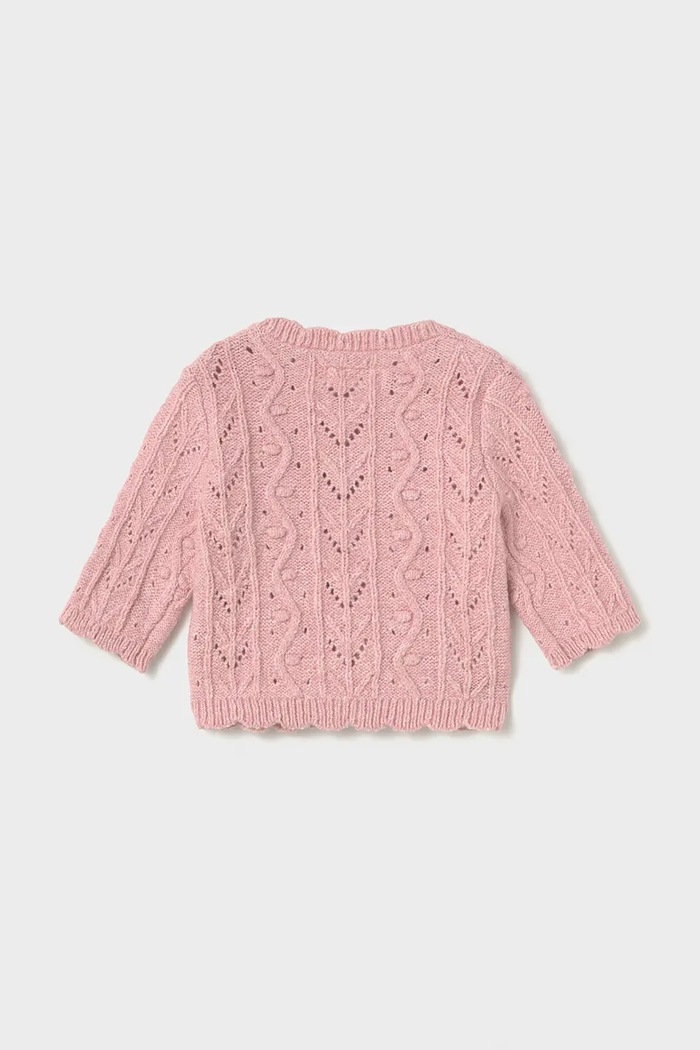Mayoral Newborn кардиган для детей с хлопком 2301.2Q.Newborn.9BY2 розовый AW26