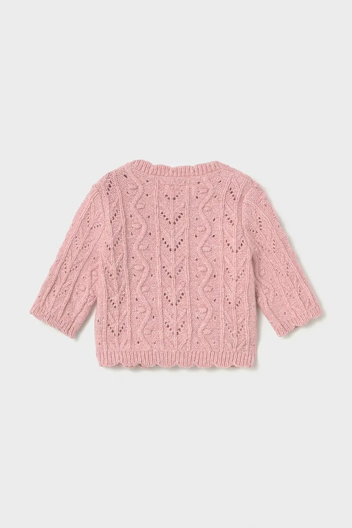Mayoral Newborn кардиган для детей с хлопком 2301.2Q.Newborn.9BY2 розовый AW26
