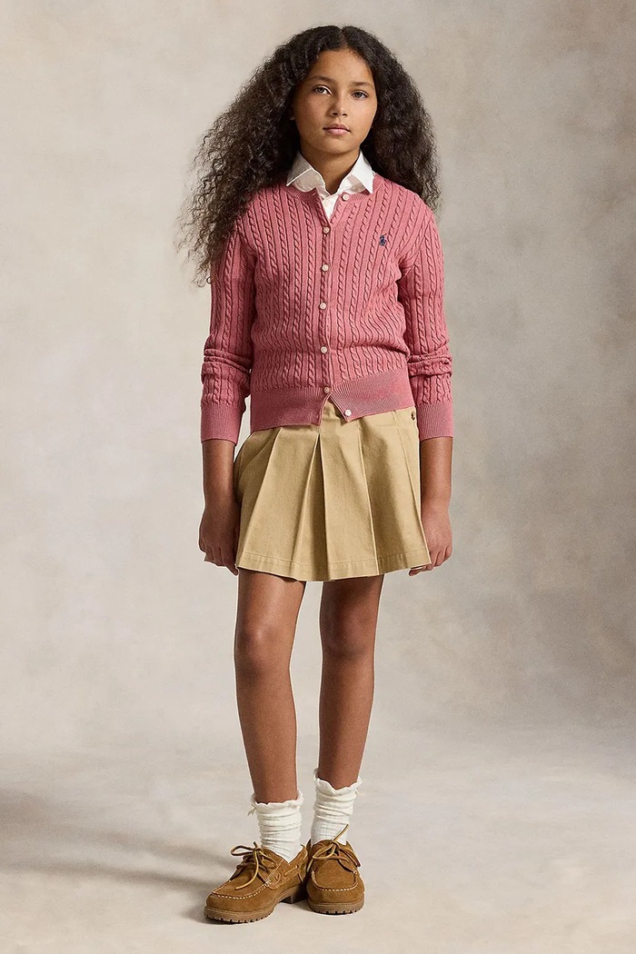 Kardigan za djecu od pamuka Polo Ralph Lauren 313543047510 roza