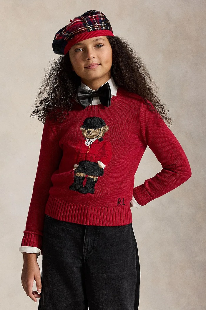 Polo Ralph Lauren Пуловер за деца от памук червен 313B28301001