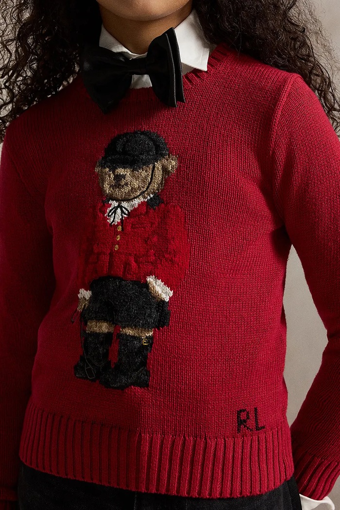 Пуловер за деца от памук Polo Ralph Lauren червен 313B28301001