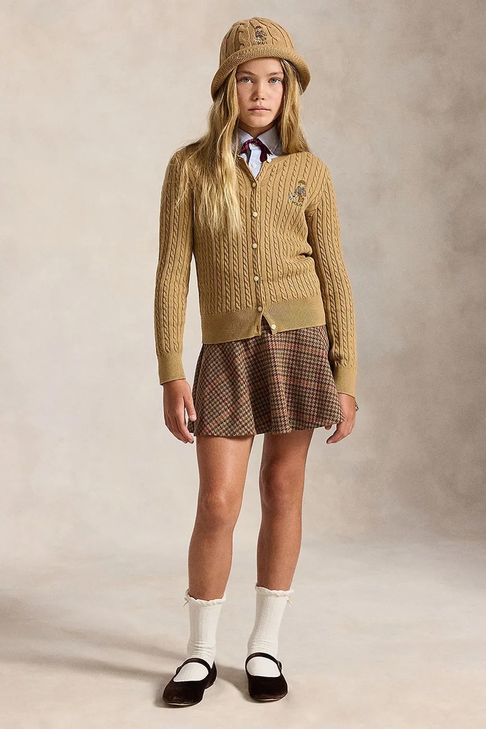 Kardigan za djecu od pamuka Polo Ralph Lauren 313919829501 smeđa