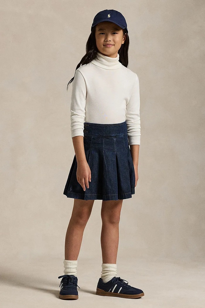 Polo Ralph Lauren dolčevita za djecu s pamukom bijela 313850670001