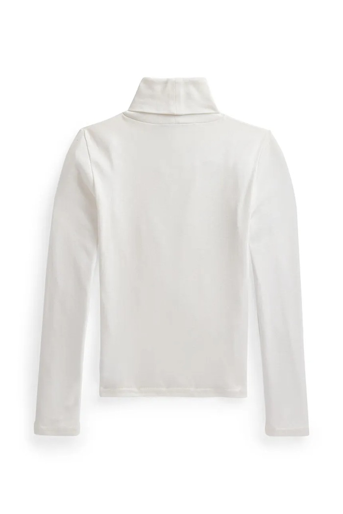 Djevojčice Polo Ralph Lauren dolčevita za djecu s pamukom 313850670001 bijela