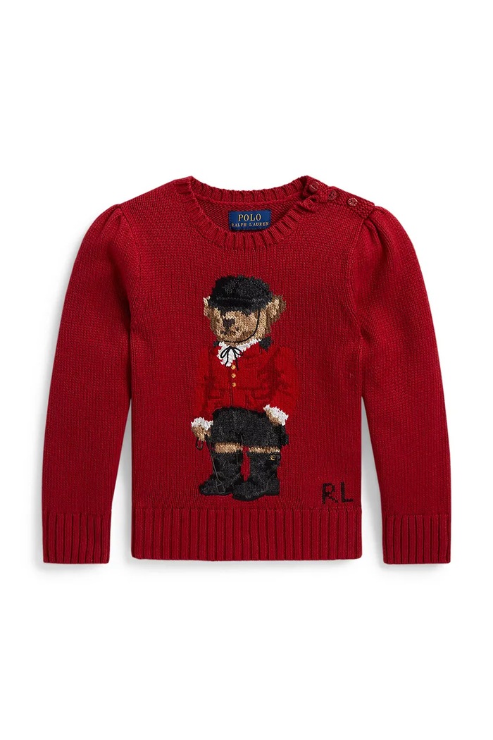 Polo Ralph Lauren Пуловер за деца от памук червен 312B28301001