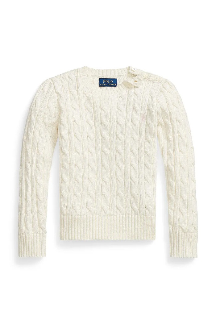 Polo Ralph Lauren sveter detský bavlnený 312901316011 biela AW26