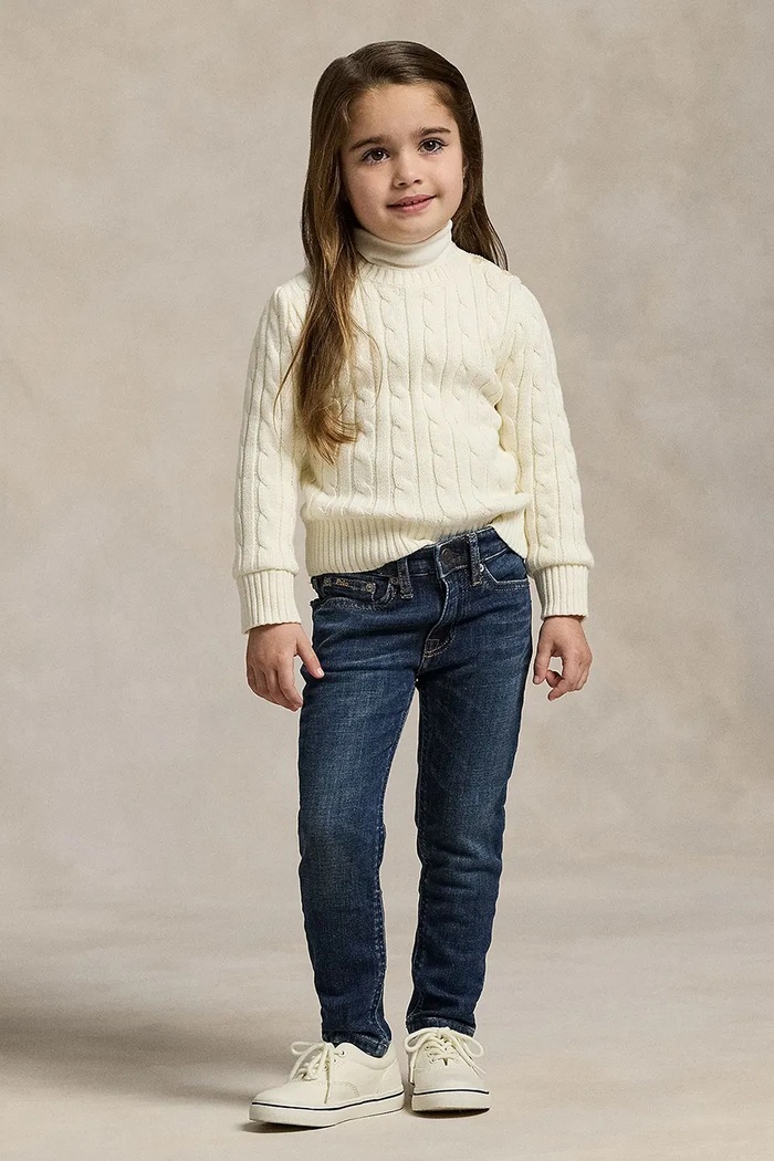 Polo Ralph Lauren sveter detský bavlnený biela 312901316011