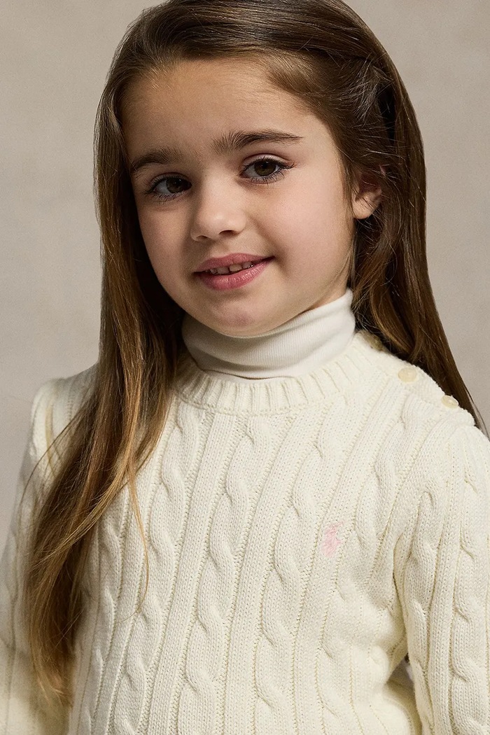 Polo Ralph Lauren sveter detský bavlnený 312901316011 biela