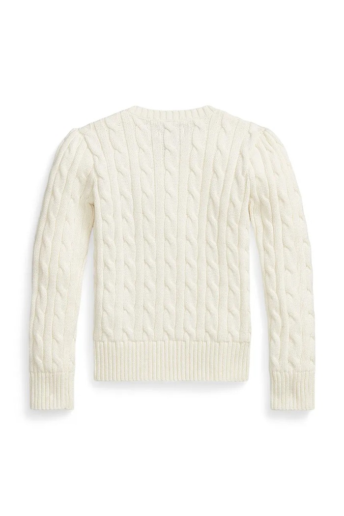 Dievča Polo Ralph Lauren sveter detský bavlnený 312901316011 biela