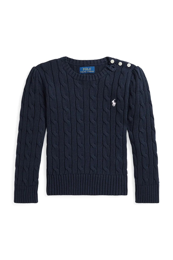 Polo Ralph Lauren sveter detský bavlnený 312901316009 tmavomodrá AW26