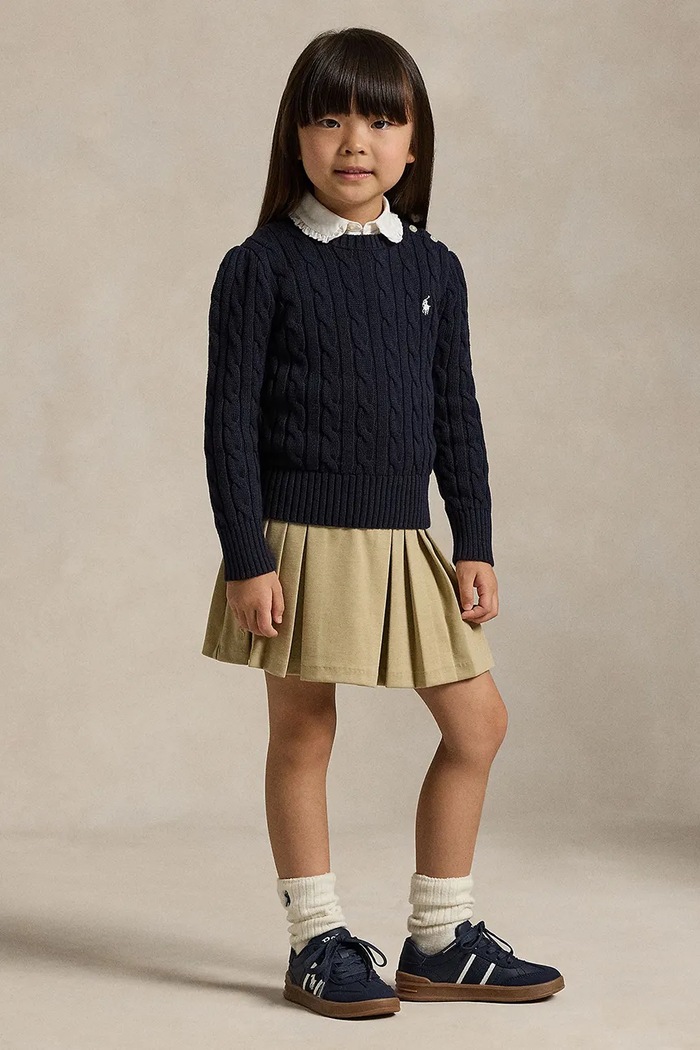 Polo Ralph Lauren sveter detský bavlnený tmavomodrá 312901316009
