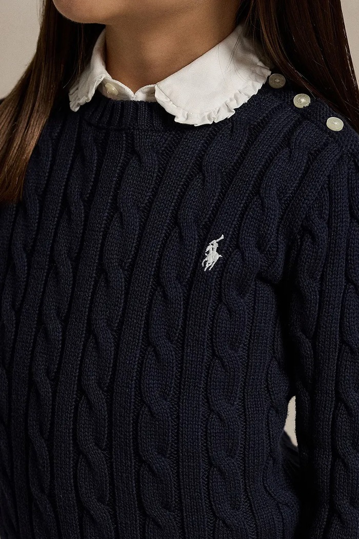 Polo Ralph Lauren sveter detský bavlnený 312901316009 tmavomodrá