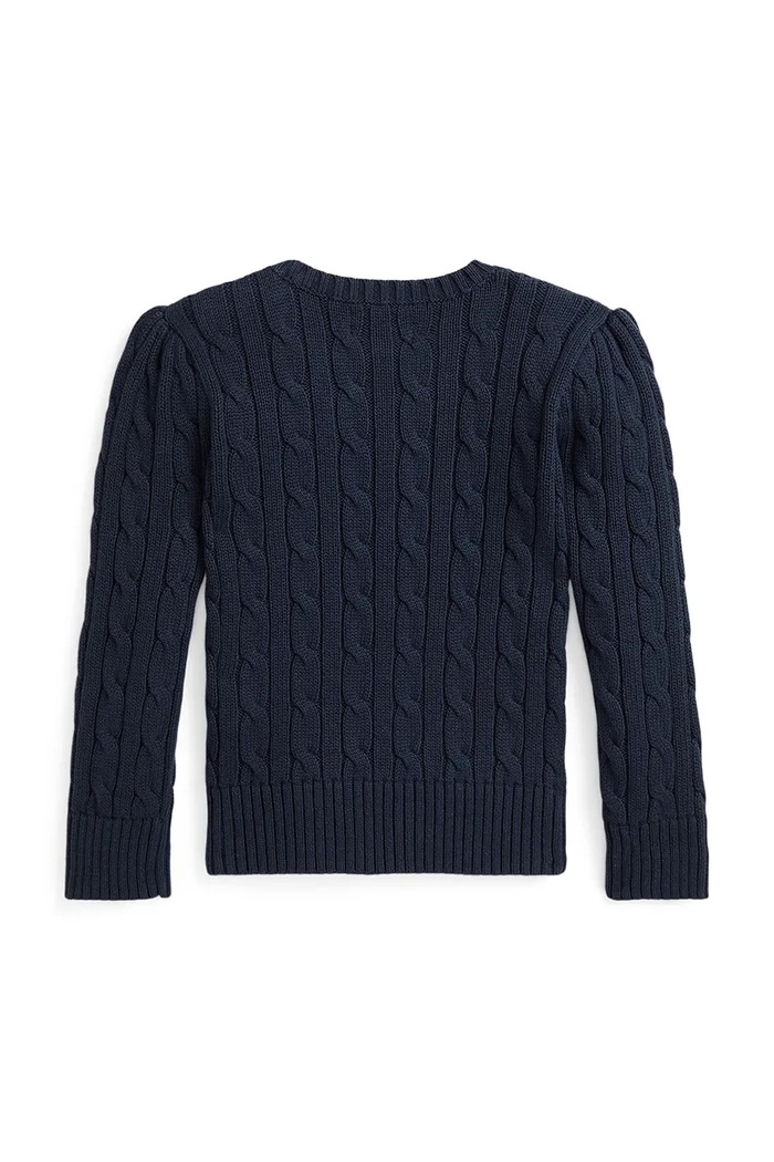 Dievča Polo Ralph Lauren sveter detský bavlnený 312901316009 tmavomodrá