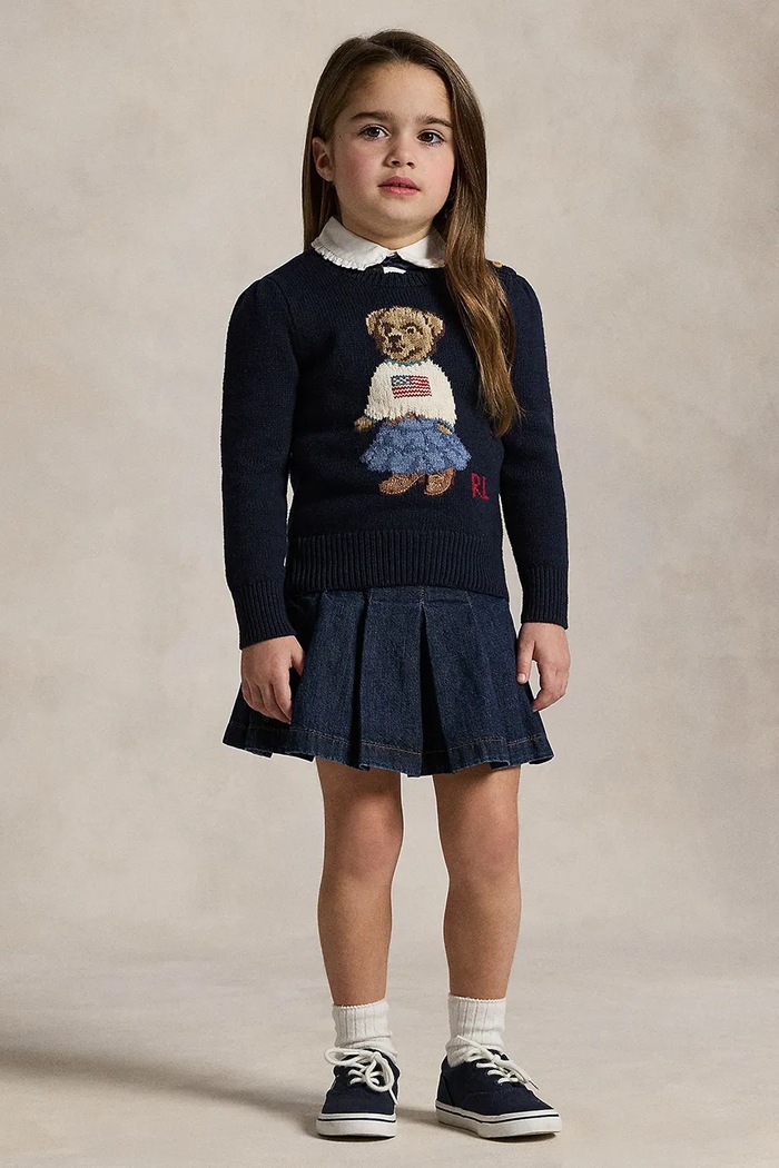 Pulover za djecu od pamuka Polo Ralph Lauren 312702268001 mornarsko plava