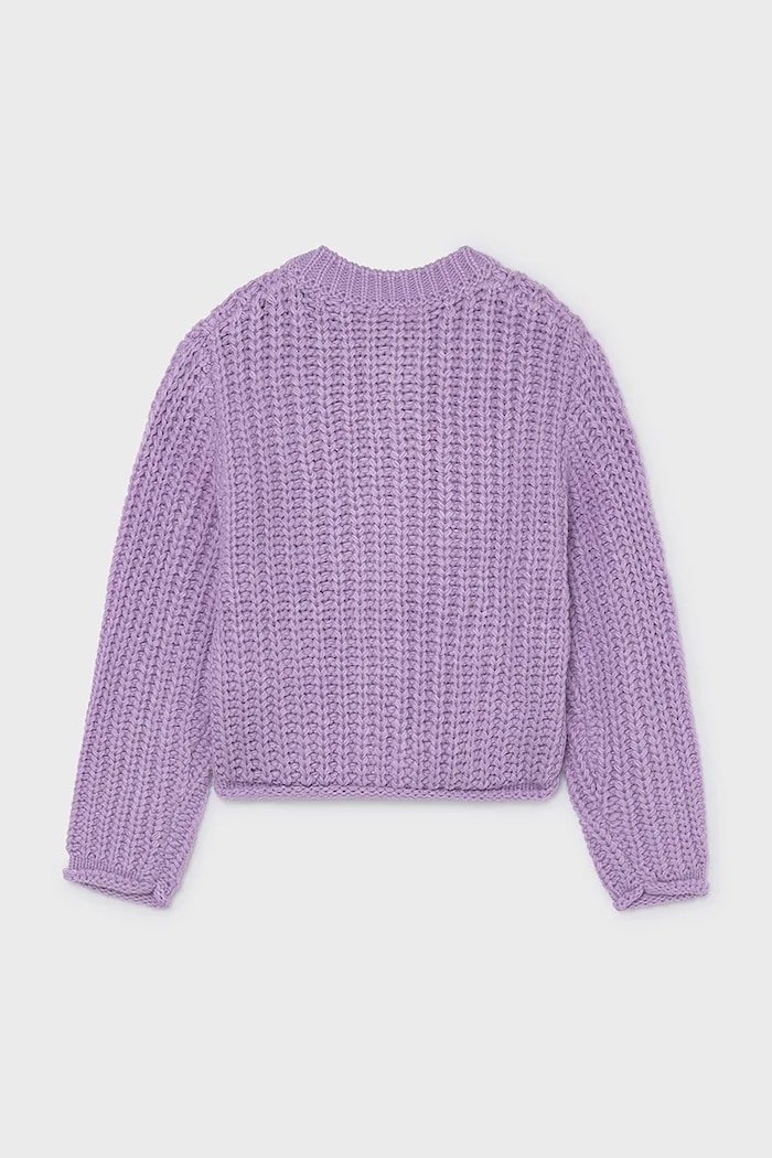 Mayoral ζακέτα παιδική με μαλλί 7344.8E.Junior.9BY2 μωβ AW26