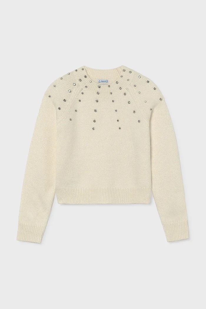 Mayoral светр дитячий 7343.8G.Junior.9BY2 бежевий AW26