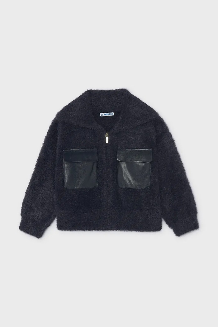 Mayoral Sweter rozpinany dziecięcy granatowy 4330.6B.Mini.9BY2