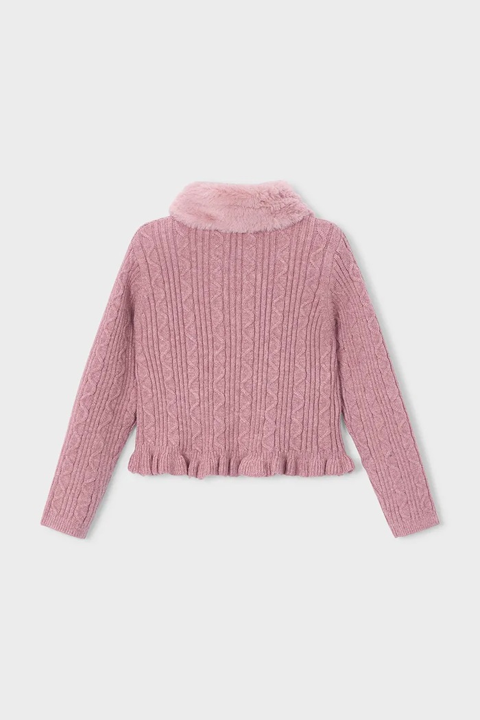 Mayoral Kardigan dětský s viskózou 4324.6H.Mini.9BY2 růžová AW26