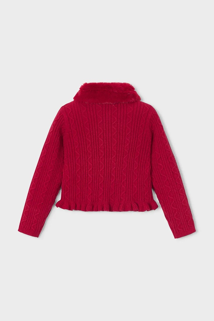Mayoral Kardigan dětský s viskózou 4324.6H.Mini.9BY2 červená AW26