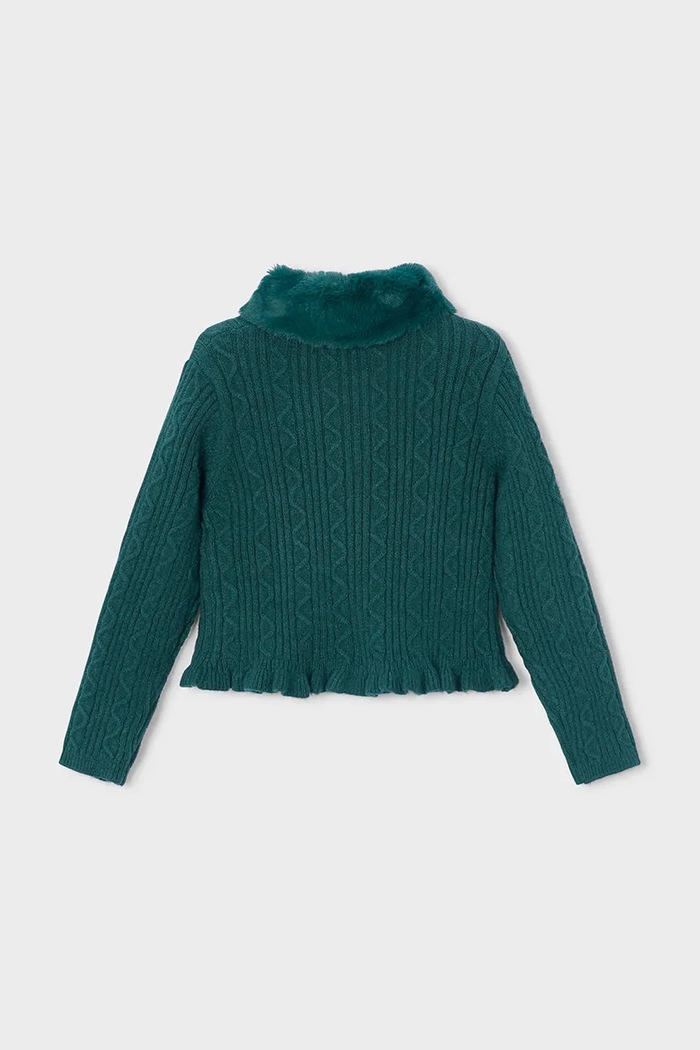 Mayoral kardigan dětský s viskózou 4324.6H.Mini.9BY2 tyrkysová AW26