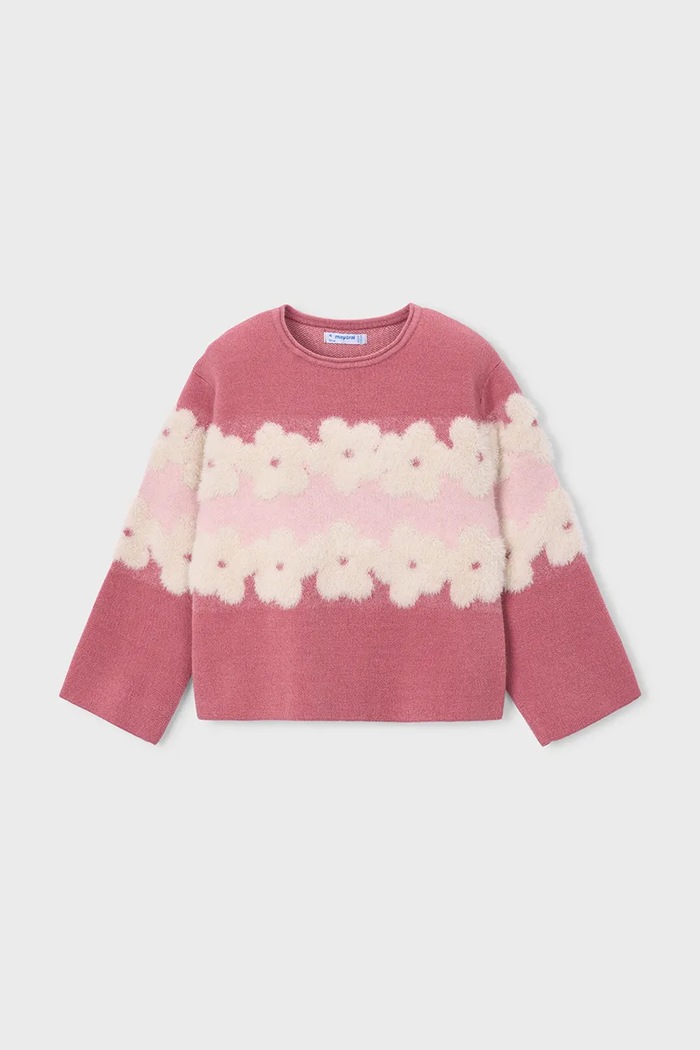 Mayoral sweter dziecięcy z wiskozą różowy 4317.6E.Mini.9BY2