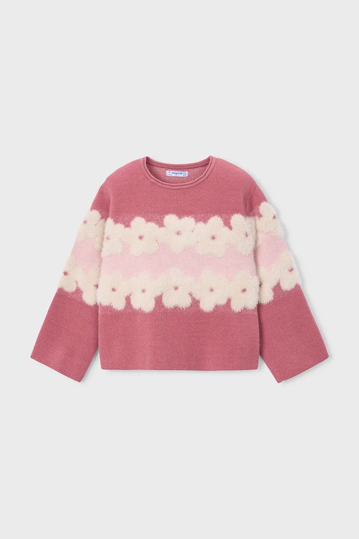 Mayoral sweter dziecięcy z wiskozą różowy 4317.6E.Mini.9BY2