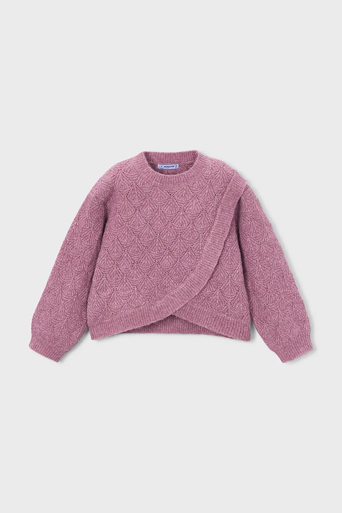 Mayoral pulover za bebe 4314.6A.Mini.9BY2 ljubičasta AW26