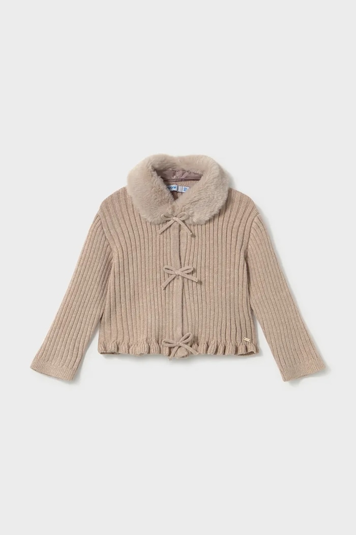 Mayoral Kardigan dětský s viskózou 2386.4C.Baby.9BY2 béžová AW26