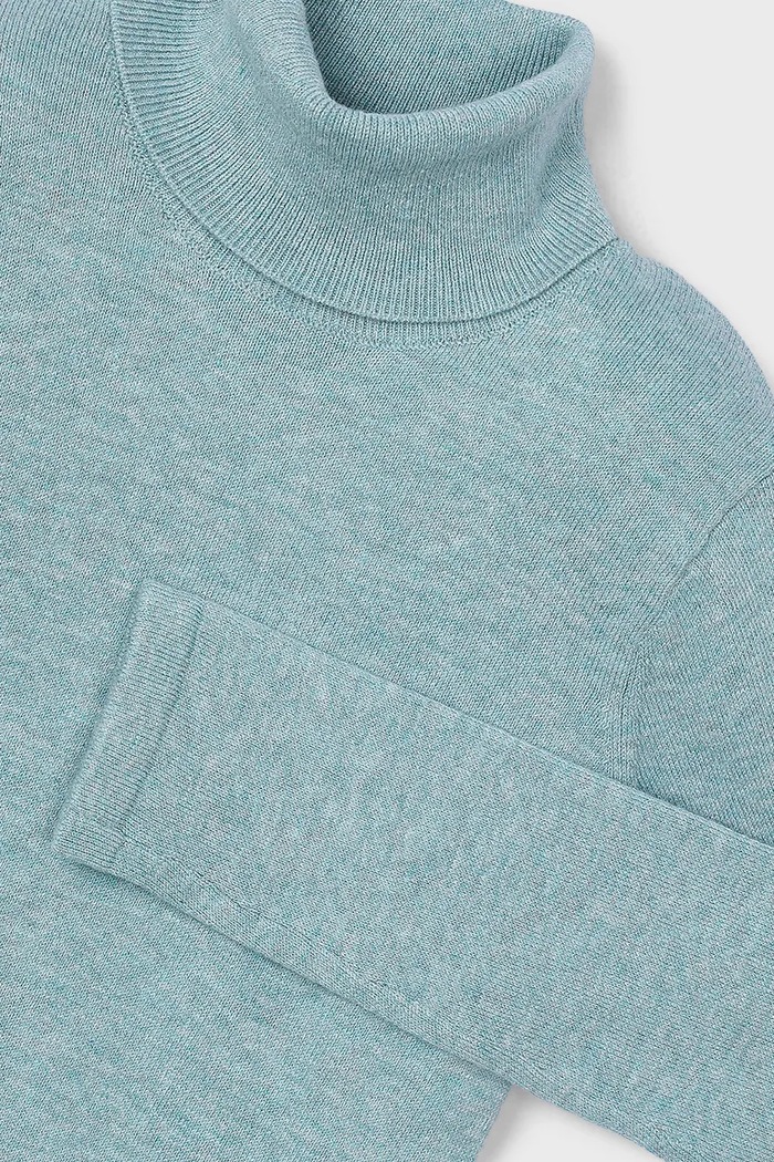 Dziewczynka Mayoral sweter dziecięcy z bawełną 313.6J.Mini.9BY2 turkusowy