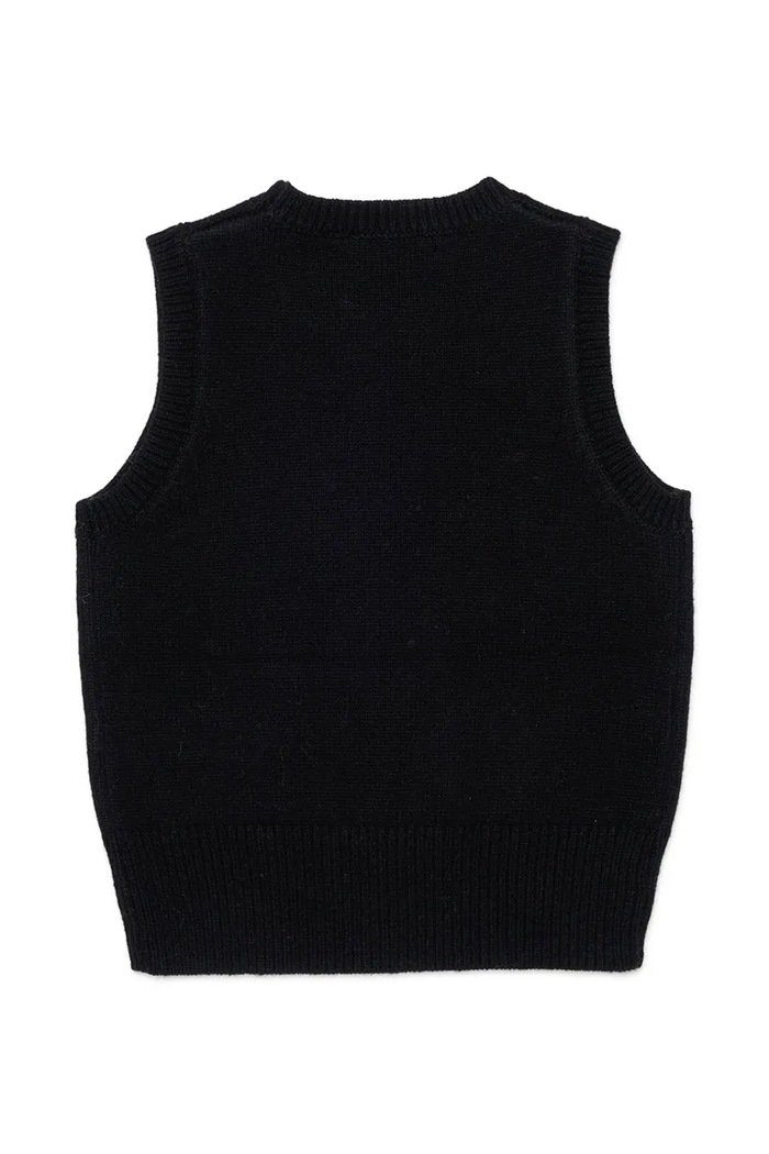 Diesel Vesta detská s prímesou vlny KIMKY KNITWEAR J02930.KYAYX čierna AW26