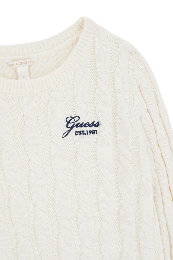 Dziewczynka Guess sweter dziecięcy z dodatkiem wełny J6YR06.Z0836.9BY2 biały