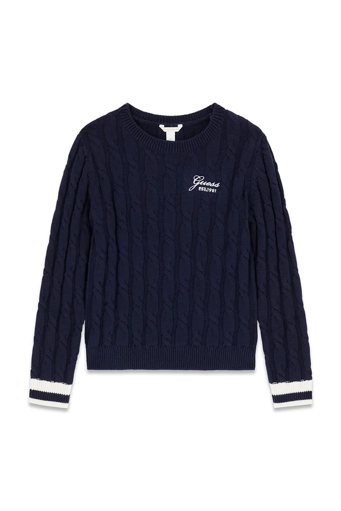 Guess sweter dziecięcy z dodatkiem wełny granatowy J6YR06.Z0836.9BY2
