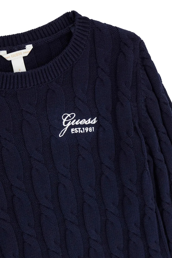 Dziewczynka Guess sweter dziecięcy z dodatkiem wełny J6YR06.Z0836.9BY2 granatowy