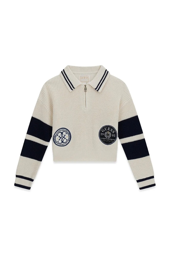 Guess sweter dziecięcy bawełniany biały J6YR03.Z0833.9BY2