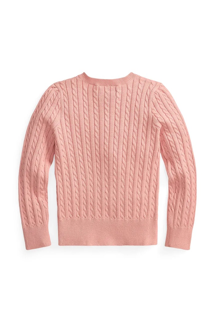 Polo Ralph Lauren kardigán detský bavlnený 312543047509 ružová AW26
