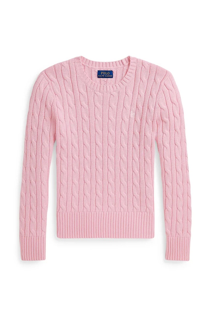 Polo Ralph Lauren sweter dziecięcy bawełniany 313901316010 różowy AW26