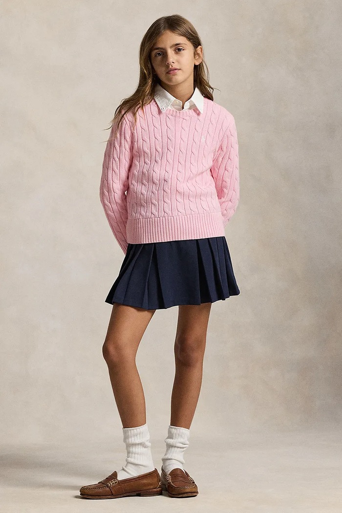 Polo Ralph Lauren sweter dziecięcy bawełniany różowy 313901316010